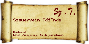Szauervein Tünde névjegykártya