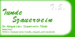 tunde szauervein business card