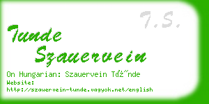 tunde szauervein business card